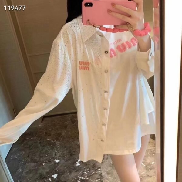 Miu Miu Women's Shiny Shirt: Radiate Elegance