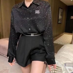 Miu Miu Women's Shiny Shirt: Radiate Elegance
