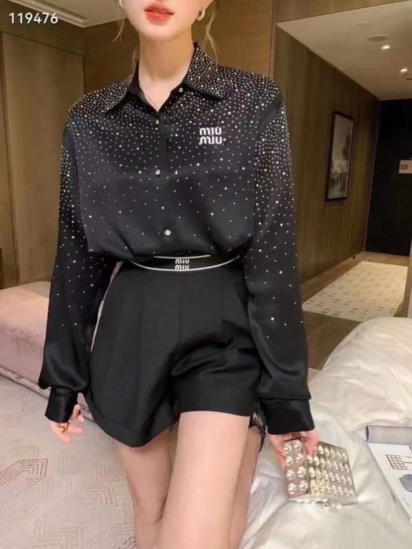 Miu Miu Women's Shiny Shirt: Radiate Elegance
