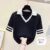 "Effortless Style: Half-Sleeve Sweaters" - Black