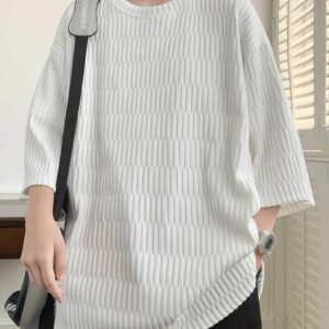 Stylish Comfort: Men's Big Size Long T-Shirts 12003Mc
