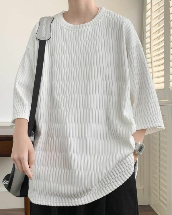 Stylish Comfort: Men's Big Size Long T-Shirts 12003Mc