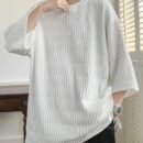 Stylish Comfort: Men's Big Size Long T-Shirts 12003Mc