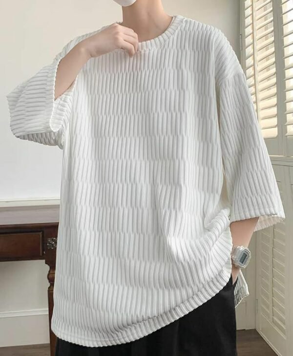 Stylish Comfort: Men's Big Size Long T-Shirts 12003Mc