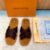 Louis Vuitton Women's Flat Slippers: Luxury for Every Step" - Dark brown