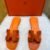 Hermes Flat Women's Slippers: Luxury at Your Feet - Orange