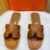 Hermes Flat Women's Slippers: Luxury at Your Feet - Camel