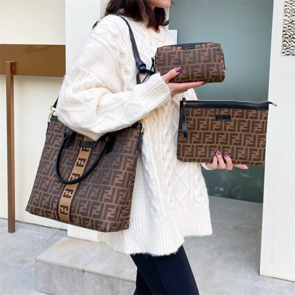 "Versatile Glamour: 3-in-1 Bag Set - Shoulder, Sling, and 2 Handbags, Big Size, Various Brands"