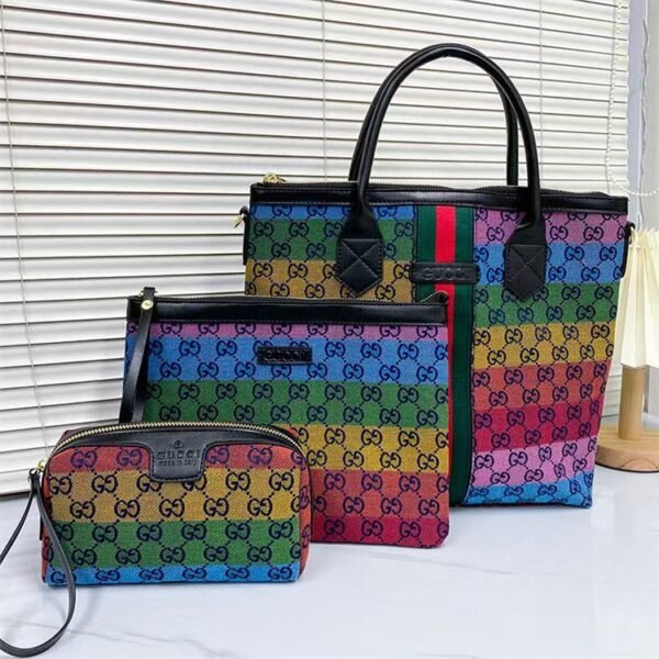 "Versatile Glamour: 3-in-1 Bag Set - Shoulder, Sling, and 2 Handbags, Big Size, Various Brands"