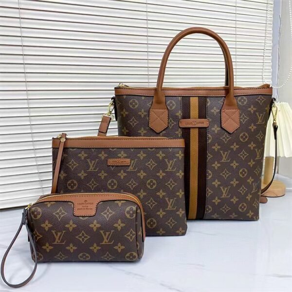 "Versatile Glamour: 3-in-1 Bag Set - Shoulder, Sling, and 2 Handbags, Big Size, Various Brands"