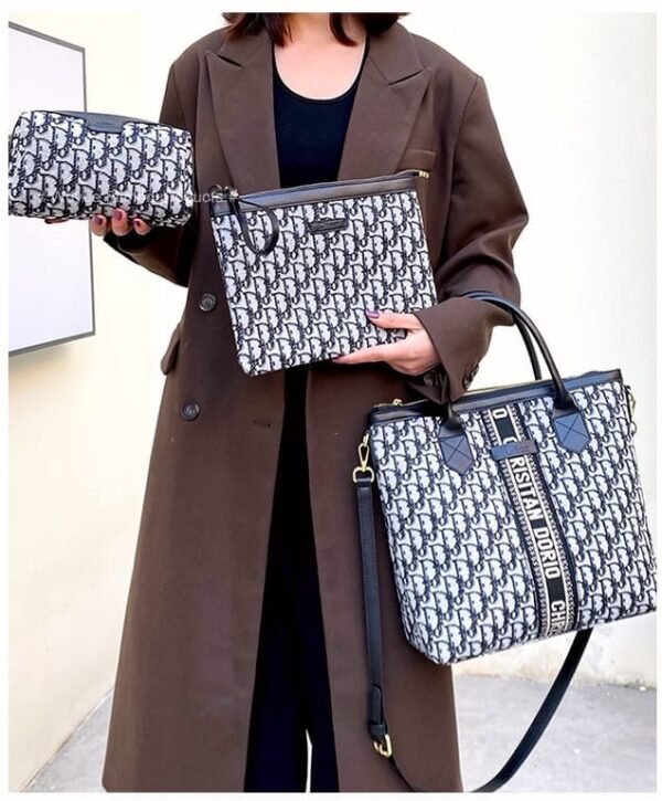 "Versatile Glamour: 3-in-1 Bag Set - Shoulder, Sling, and 2 Handbags, Big Size, Various Brands"