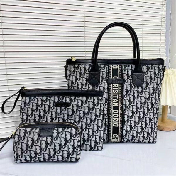 "Versatile Glamour: 3-in-1 Bag Set - Shoulder, Sling, and 2 Handbags, Big Size, Various Brands"