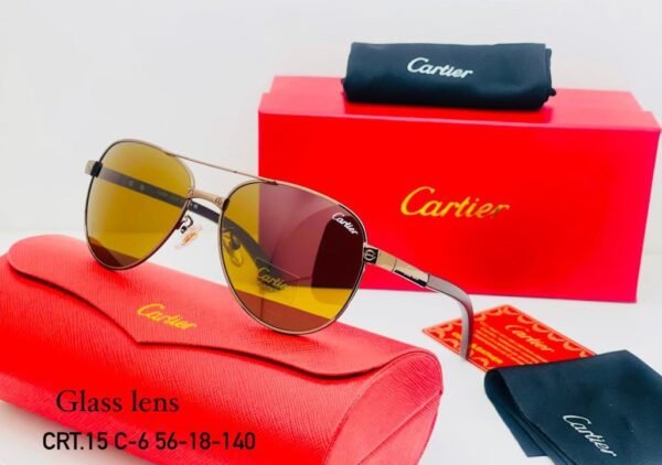 "Cartier Metal Sun Glasses: Elegance in Every Shade - Only 85 AED with Box"
