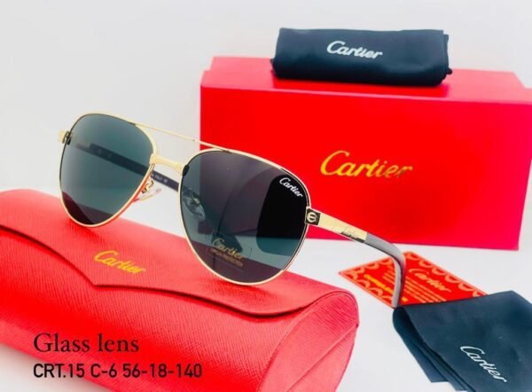 "Cartier Metal Sun Glasses: Elegance in Every Shade - Only 85 AED with Box"