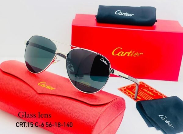"Cartier Metal Sun Glasses: Elegance in Every Shade - Only 85 AED with Box"