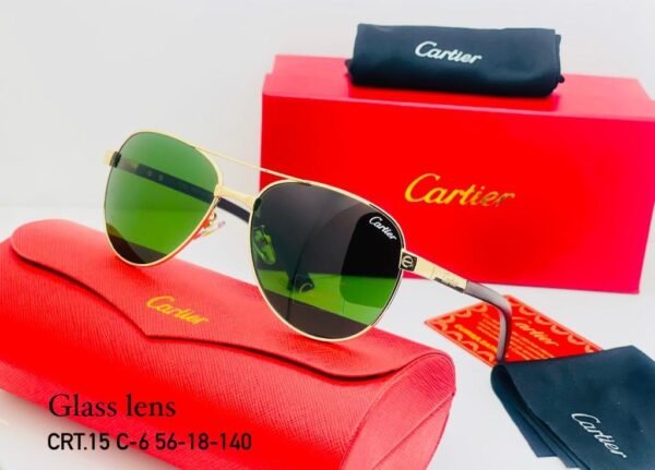 "Cartier Metal Sun Glasses: Elegance in Every Shade - Only 85 AED with Box"