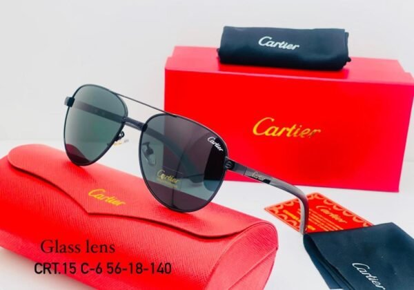"Cartier Metal Sun Glasses: Elegance in Every Shade - Only 85 AED with Box"