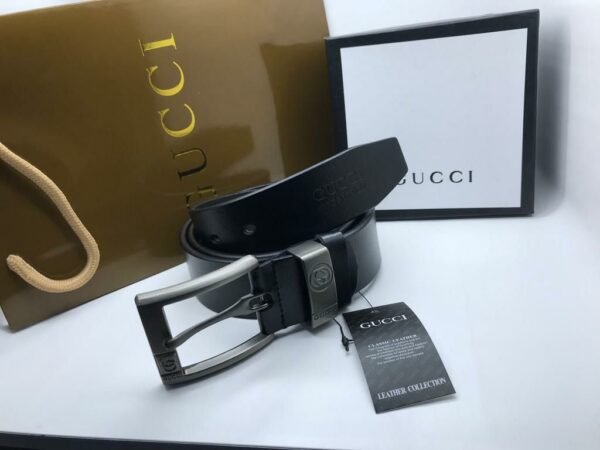 "Luxury Fusion: Men's Belts from Gucci, Armani, Versace, and Mont Blanc"