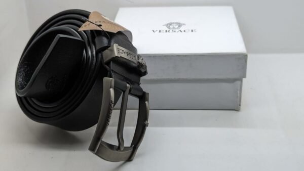 "Luxury Fusion: Men's Belts from Gucci, Armani, Versace, and Mont Blanc"