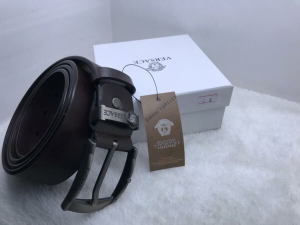 "Luxury Fusion: Men's Belts from Gucci, Armani, Versace, and Mont Blanc"