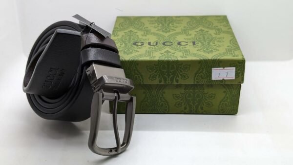 "Luxury Fusion: Men's Belts from Gucci, Armani, Versace, and Mont Blanc"