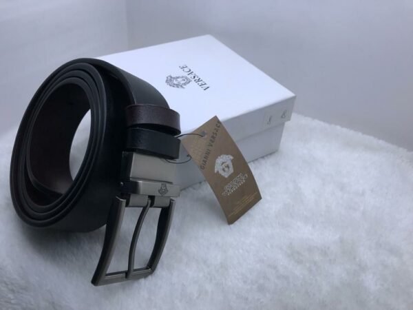 "Luxury Fusion: Men's Belts from Gucci, Armani, Versace, and Mont Blanc"