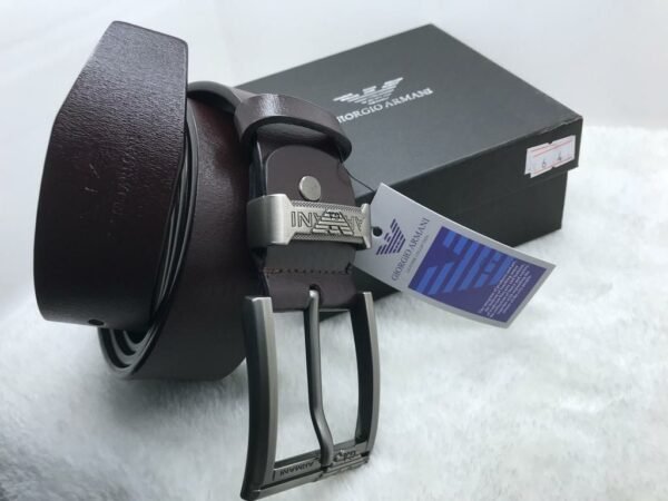 "Luxury Fusion: Men's Belts from Gucci, Armani, Versace, and Mont Blanc"