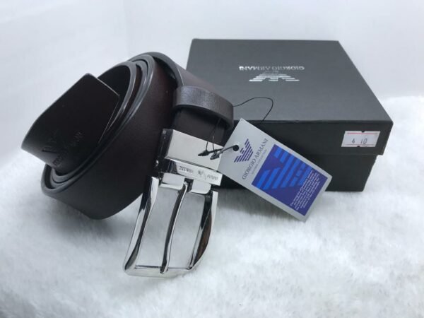 "Luxury Fusion: Men's Belts from Gucci, Armani, Versace, and Mont Blanc"