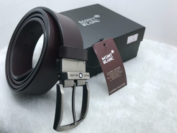 "Luxury Fusion: Men's Belts from Gucci, Armani, Versace, and Mont Blanc"