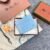 "Luxury Redefined: High-Quality Men's Card Holder by Loro Piana" - blue