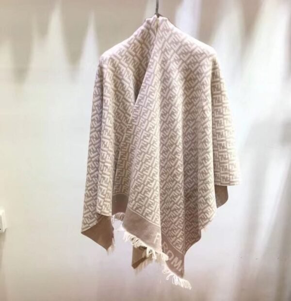 "Winter Elegance: New FENDI Women's Big Shawl - Super Master Quality, Wool Material"