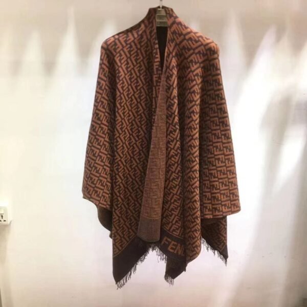 "Winter Elegance: New FENDI Women's Big Shawl - Super Master Quality, Wool Material"
