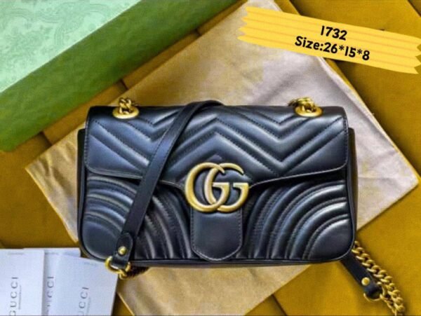 Indulge in the allure of Italian luxury with our Gucci Sling Bag, a sleek accessory designed to make a statement.