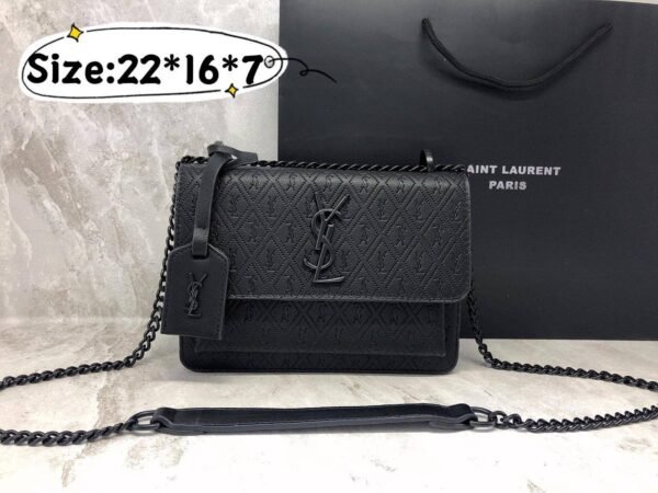 Step into the world of sophistication with our Small Saint Laurent Sling Bag, a chic accessory meticulously designed for your style needs