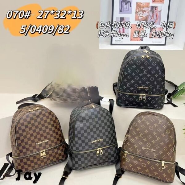 Gucci and Louis Vuitton backpacks 27 x 32 x 13 cm, these backpacks offer ample space for your essentials while maintaining a sleek and stylish profile