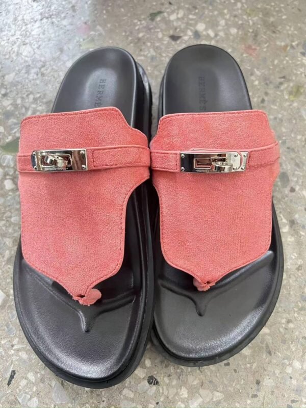 the epitome of luxury and comfort: Hermes slippers. Crafted with impeccable attention to detail and using the finest materials