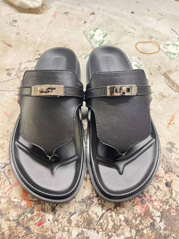 the epitome of luxury and comfort: Hermes slippers. Crafted with impeccable attention to detail and using the finest materials