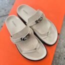 the epitome of luxury and comfort: Hermes slippers. Crafted with impeccable attention to detail and using the finest materials - 1