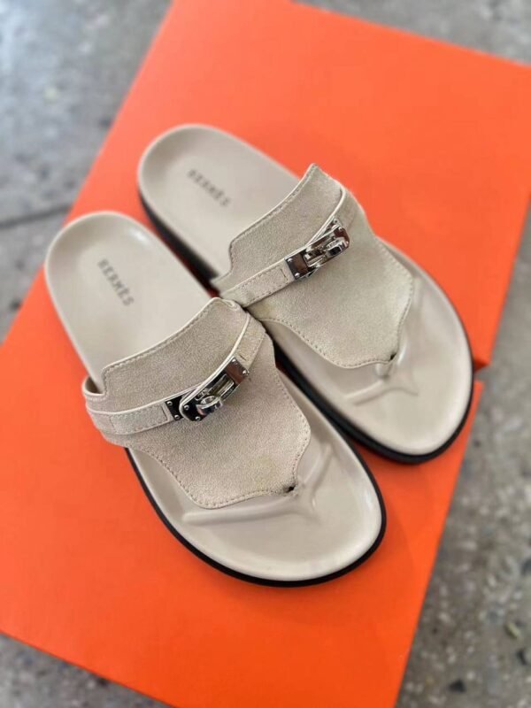 the epitome of luxury and comfort: Hermes slippers. Crafted with impeccable attention to detail and using the finest materials